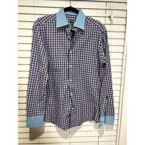 Bugatchi Multi-Color Button Up‎ Dress Shirt - Size 15.5